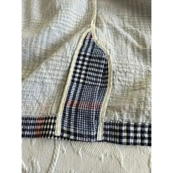 NWT J Jill Barley Relaxed Multi Blue Plaid Cotton Seersucker Boyfriend Blazer M - Picture 16 of 16